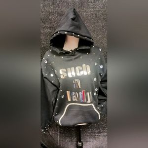 Black and Sliver Custom Hoodie